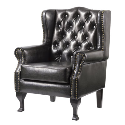 Holbrooke Faux Leather Wingback Chair