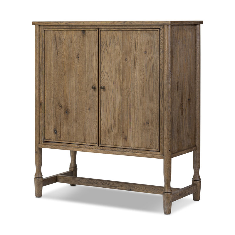 Bari Bar Cabinet, Weathered Oak