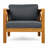 Outdoor Acacia Wood Club Wooden Armchair-1641544254