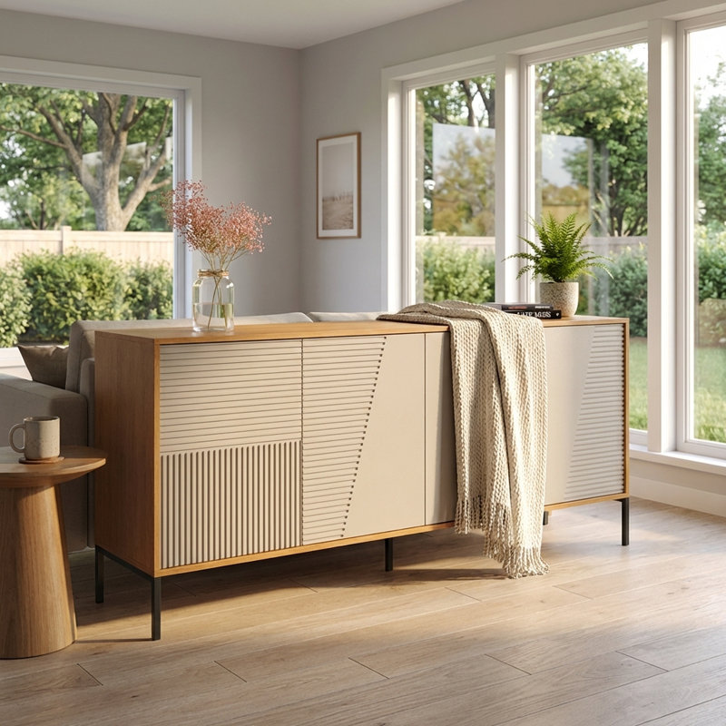 Buffet Debora 74,8 "04, Teck / Cachemire