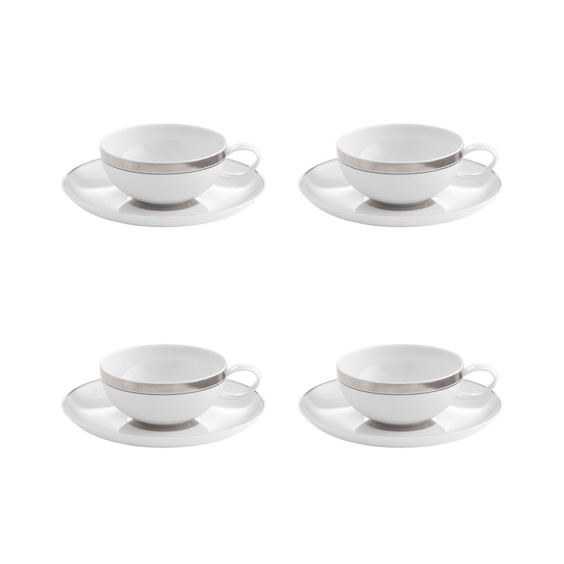 Domo Gold Porcelain Teacup, Platina