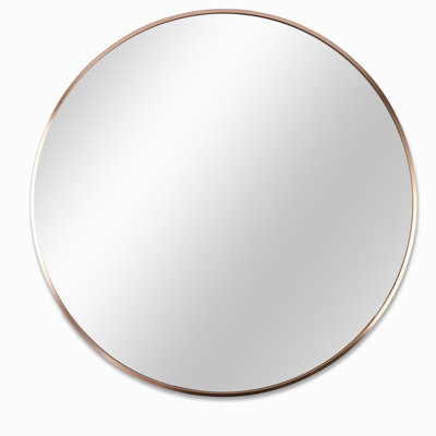 Baum Nordic Round Bathroom Framed Mirror Wall Hanging