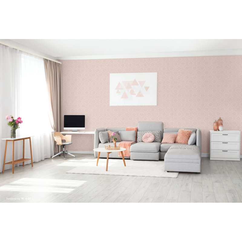 10m x 53cm 3D Embossed Roll, Rose Gold