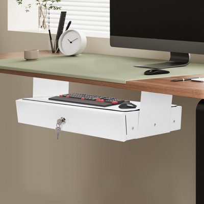 Rangement de tiroir coulissant sous le bureau