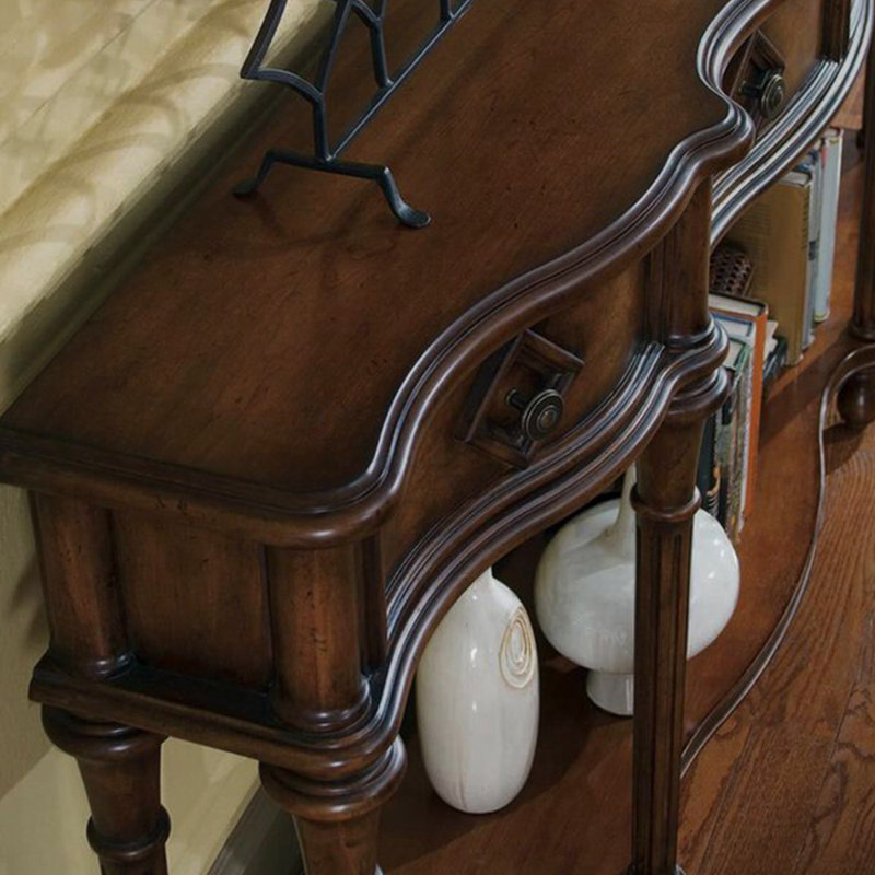 American style retro console table, Dark Brown