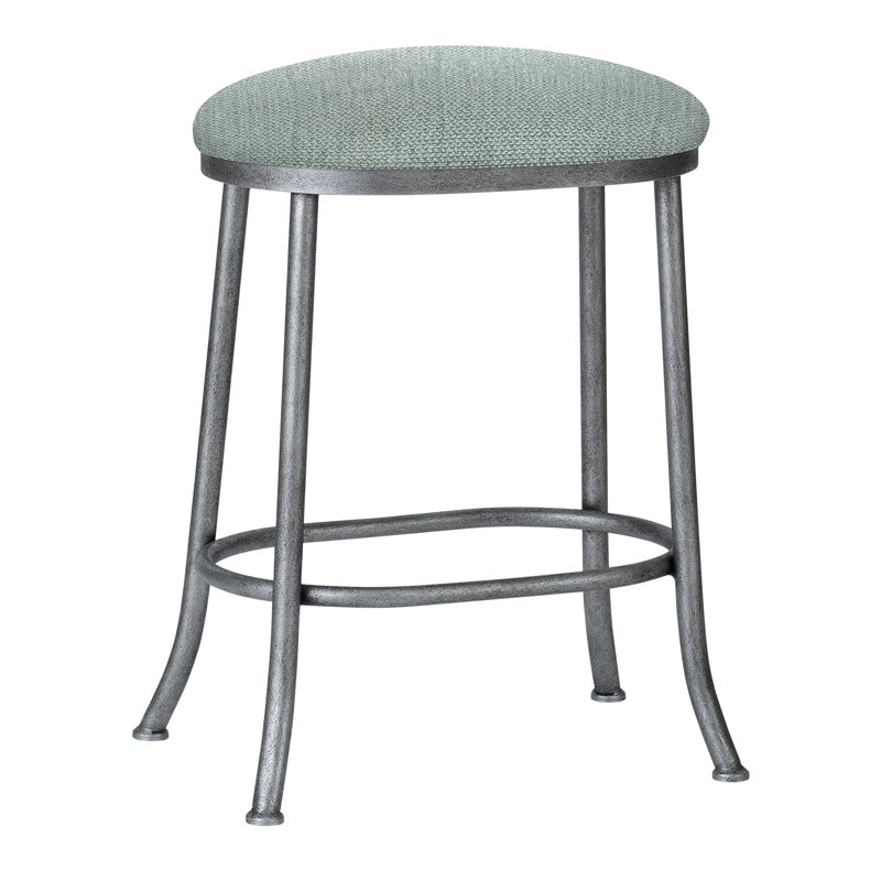 Tabouret de bar et de comptoir Evander, Tabouret de bar (siège d'une hauteur de 30 po), Gris, Noir, noir, noir, noir