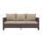 Wicker Outdoor Patio Sofa with Cushions-100784295