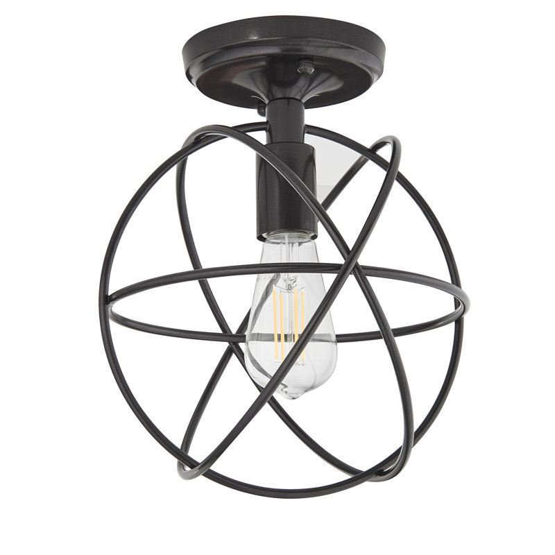 Maiden Lane Semi Flush Mount, Dark Bronze