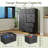 39.37" W 12-Drawer Fabric Dresser with Wood Top, Storage Chest-1532758444
