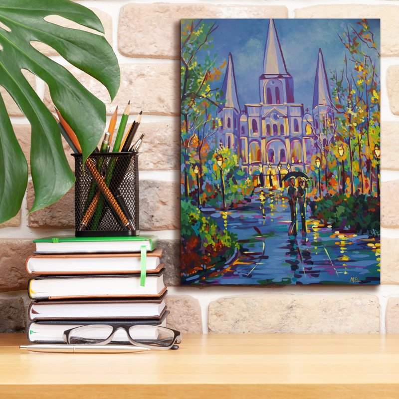 «New Orleans Romance» par ADEL, art mural sur toile, H 16 po x l 12 po