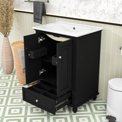 Meuble-lavabo intemporel: style rétro, rangement personnalisable