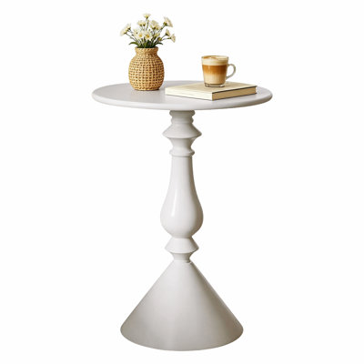 Vintage Metal End Table Small Accent Table Pedestal Table Side Table For Home