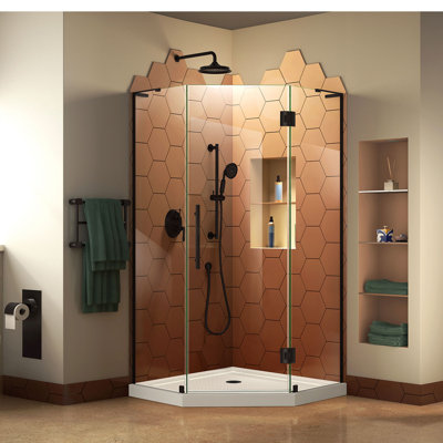 DreamLine Prism Plus 42" x 74.75" Rectangle Hinged Shower Enclosure with Base Included