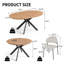 Ensemble de table de salle à manger extensible 5 pièces avec plateau en panneau de fibres à densité moyenne, pieds en métal et 4 chaises de salle à manger rembourrées-330554551-330554553