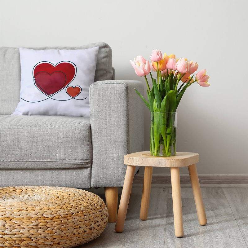 Reversible Throw Pillow, 26"H x 26"W, Square