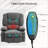 Recliners Power Lift Recliner with Massage, Heat, Remote, Side Pockets, Quick Assembly | Charcoal Gray | Chenille Fabric-704460810