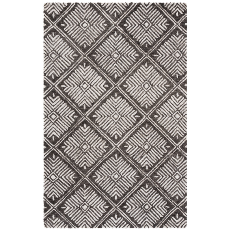 Oldroyd Hand Tufted Wool Geometric Rug, Rectangle 5' x 8'