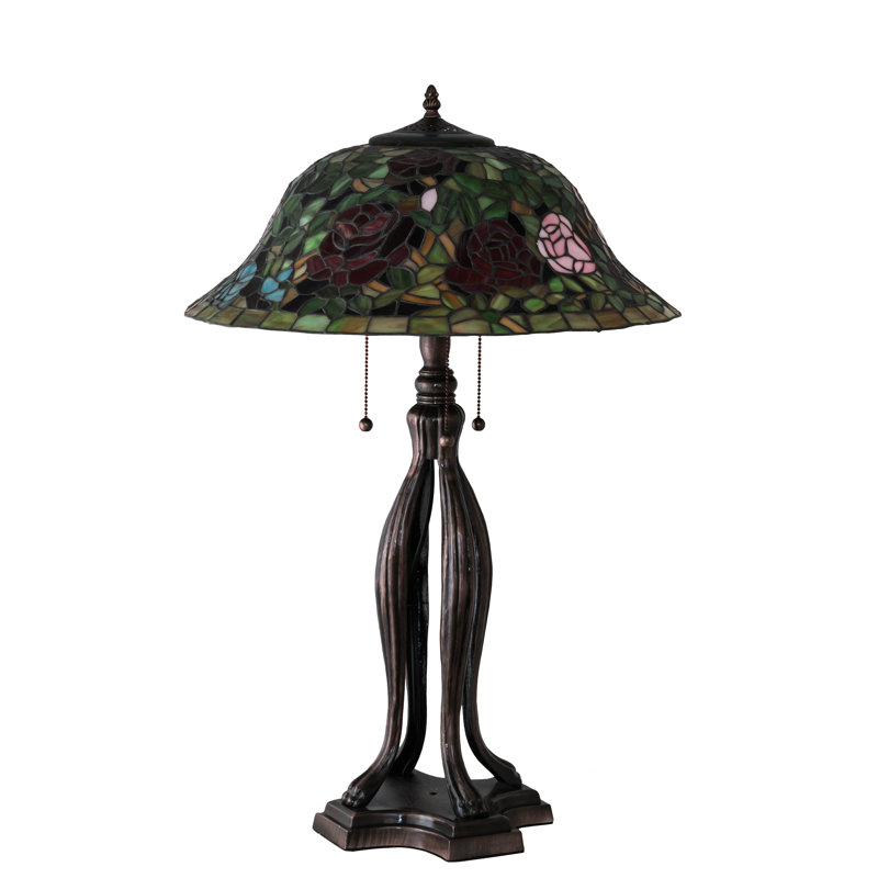 Meyda Tiffany & Stained Glass Table Lamp, 30" H x 20" W x 20" D