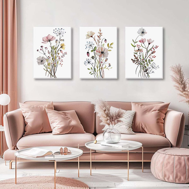 3 Piece Wrapped Canvas Print, 60 cm H x 40 cm W