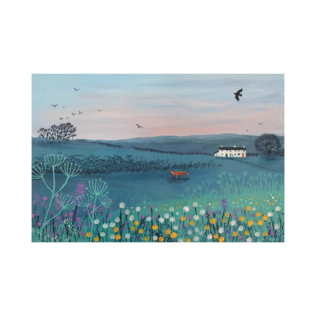 Across Dusky Meadow by Jo Grundy - Painting on Canvas