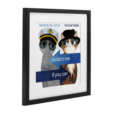Scratch Me If You Can Framed Print Under Glass, design by Angie Rozelaar