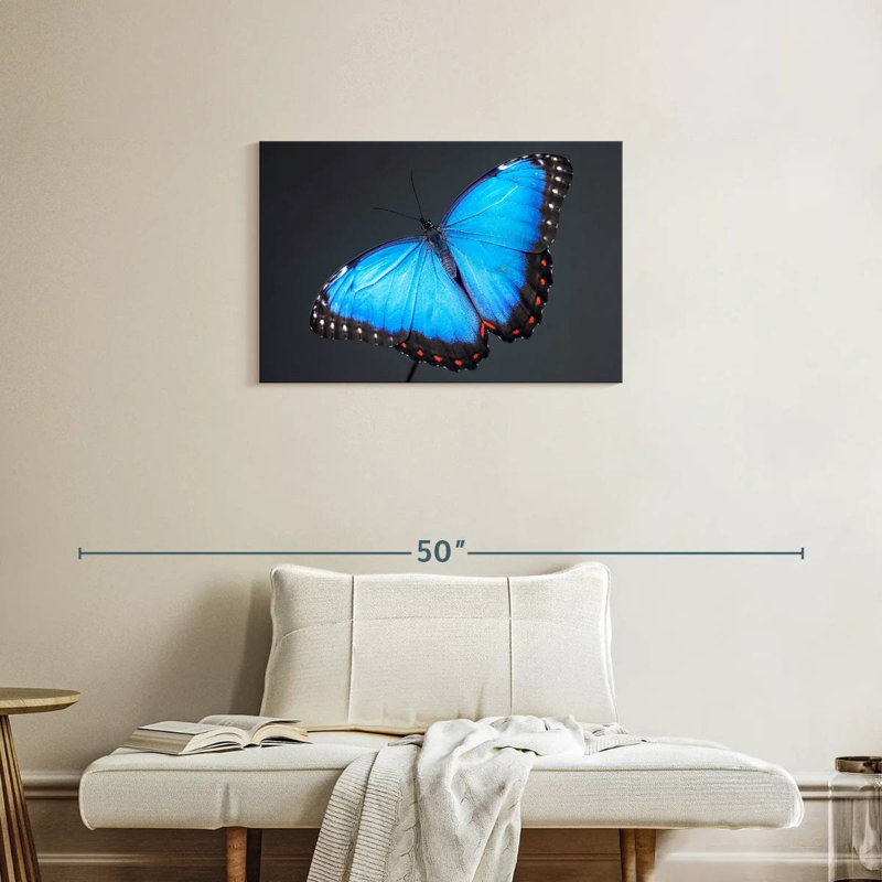 Brampt Blue Morpho Butterfly, 20" H x 30" W