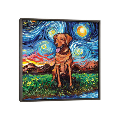 Reproduction d’art, "Fox Red Labrador Night" par aja Trèves