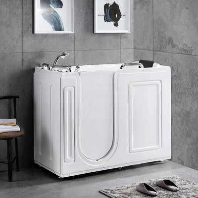 Flotila 26.5'' W 42.7'' H Frameless D Shaped Tub Enclosure