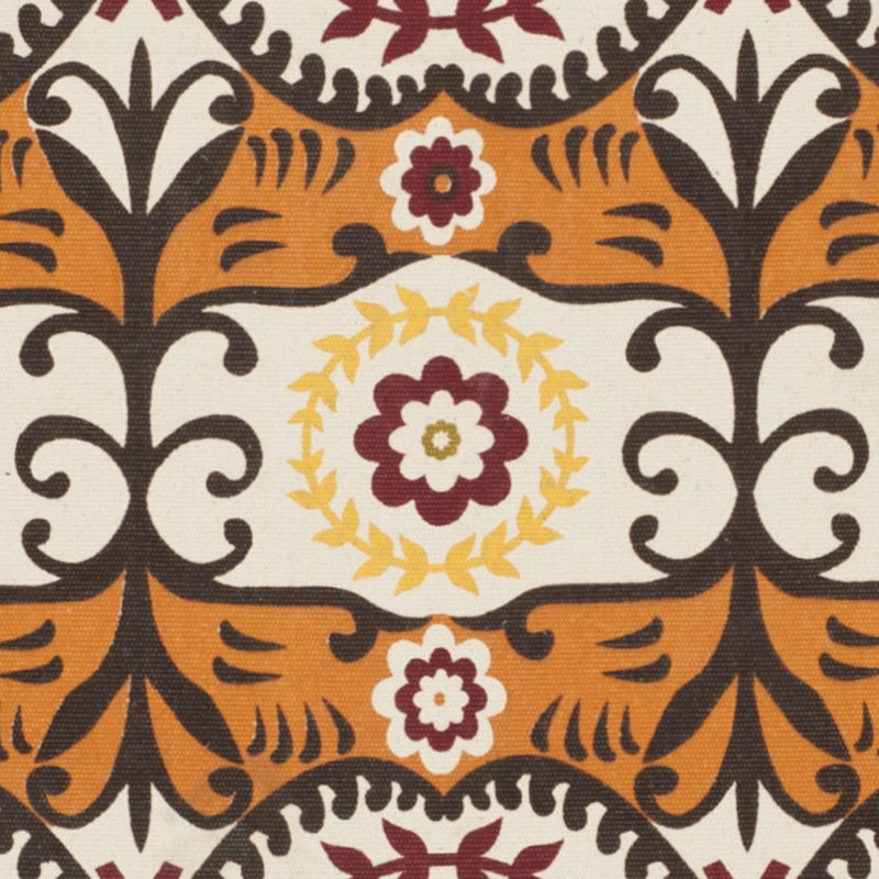 Tapis bourgogne en coton Allison Ikat, Rectangle de 5 pi x 8 pi