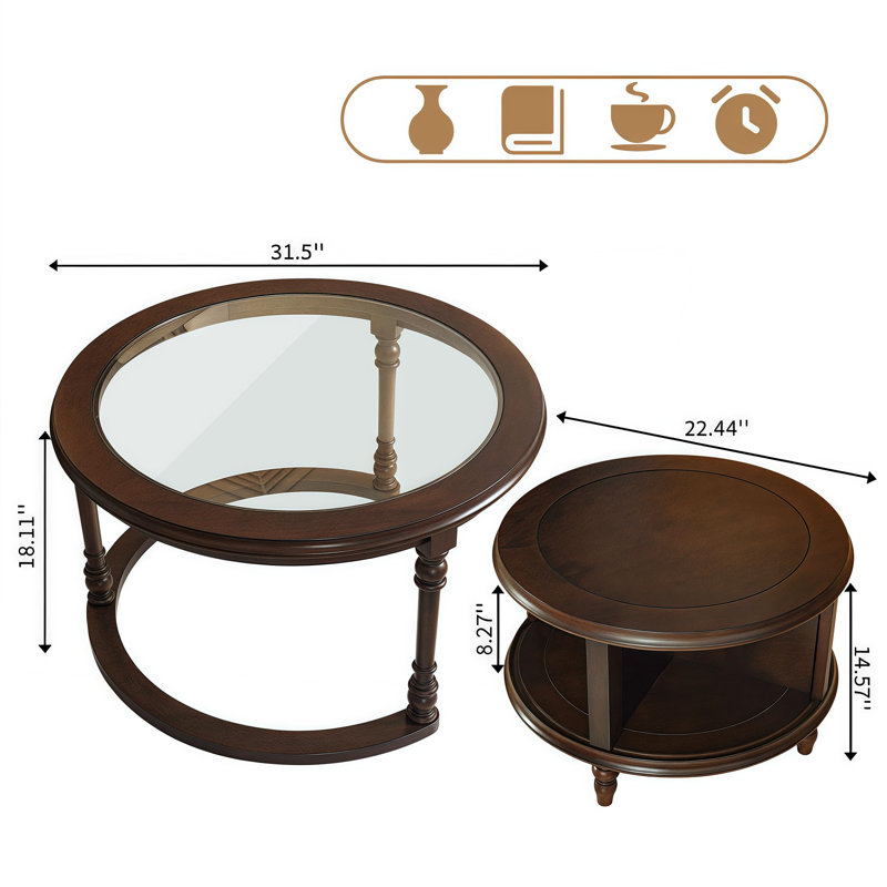 Coffee Table For Livingroom, Dark Brown, Dark Brown