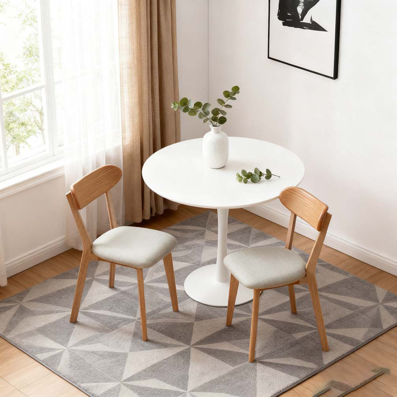 Chaise de salle à manger 2 pièces, Blanc