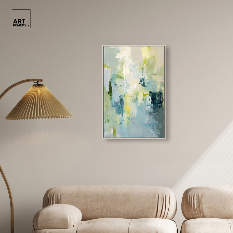 «Glacial Melt», reproduction d'art sur toile encadrée par Art Remedy, cadre argenté, 20 x 30, 31"H x 21"W, Silver Frame