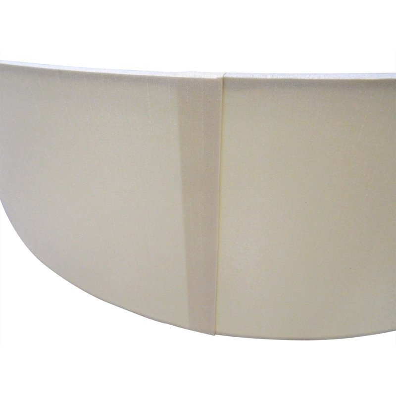 15cm H Faux Silk Bowl Pendant Shade, Ivory Pearl