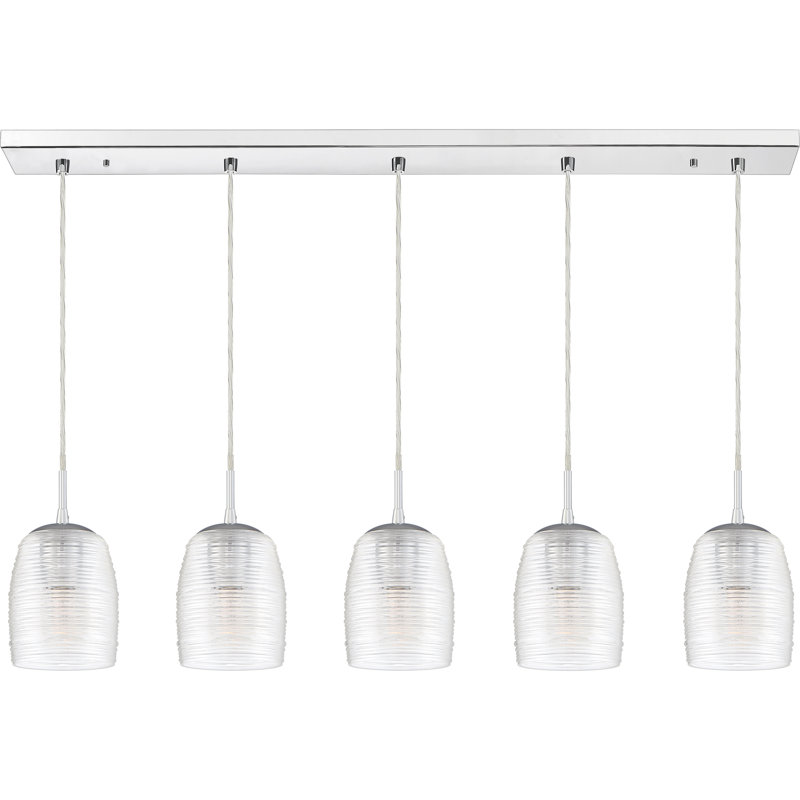 Zambrano 5 - Light Kitchen Island Pendant, Polished Chrome