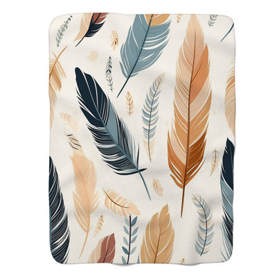 Plumes Boho - couverture de qualité supérieure 1 pièce