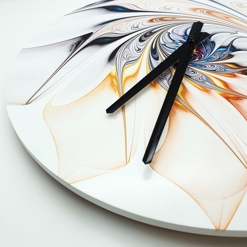 Horloge murale 15,75 po Treyson, Gris / blanc / jaune
