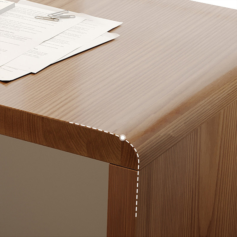 Bureau rectangulaire en bois massif brun clair, H 29,53 po x l 70,87 po x P 55,12 po, Retour à droite