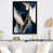 Impression noire sur toile encadrée sélectionné