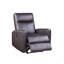 Fauteuil inclinable électrique brun avec accoudoirs carrés