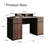Genurel 59'' Executive Desk with Removable Monitor Shelf, Storage Drawers and Cabinets Computer Desk