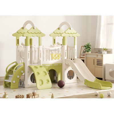 Ensemble de jeu pour enfants 9 en 1, glissade pour enfants avec deux grimpeurs