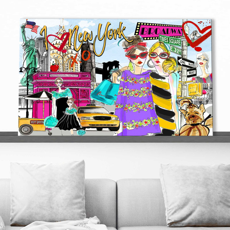 «Take Me To Broadway» par By Jodi - impression, Toile tendue, H 24 po x l 40 po x P 1,5 po