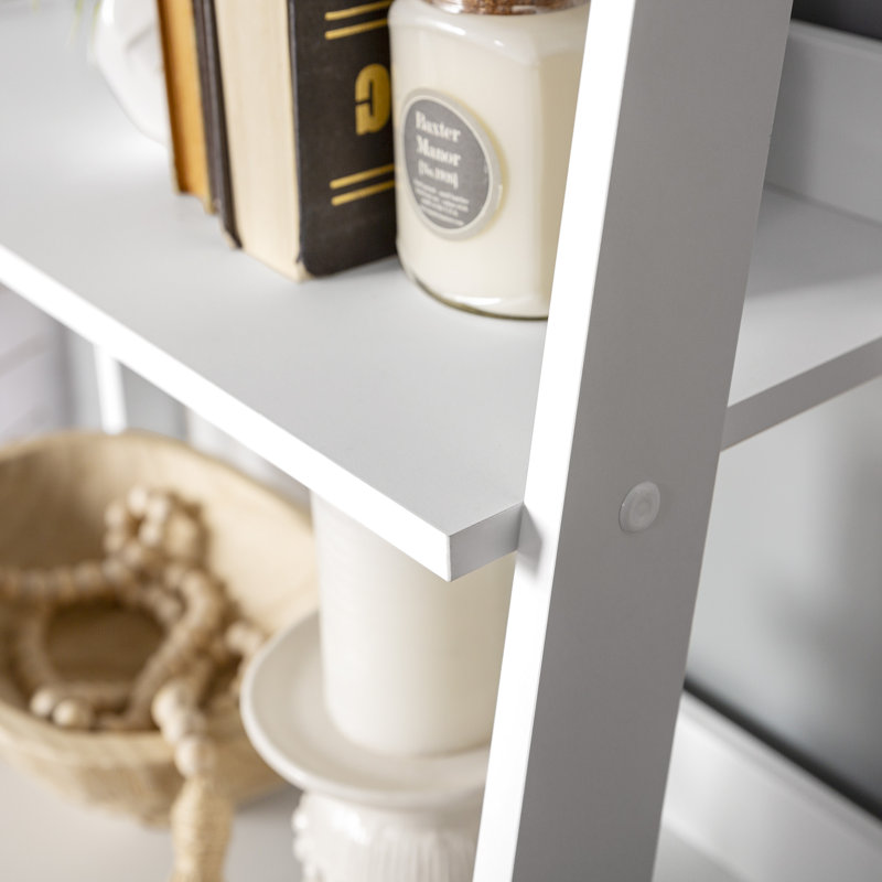 Haralda Ladder Bookcase, True White