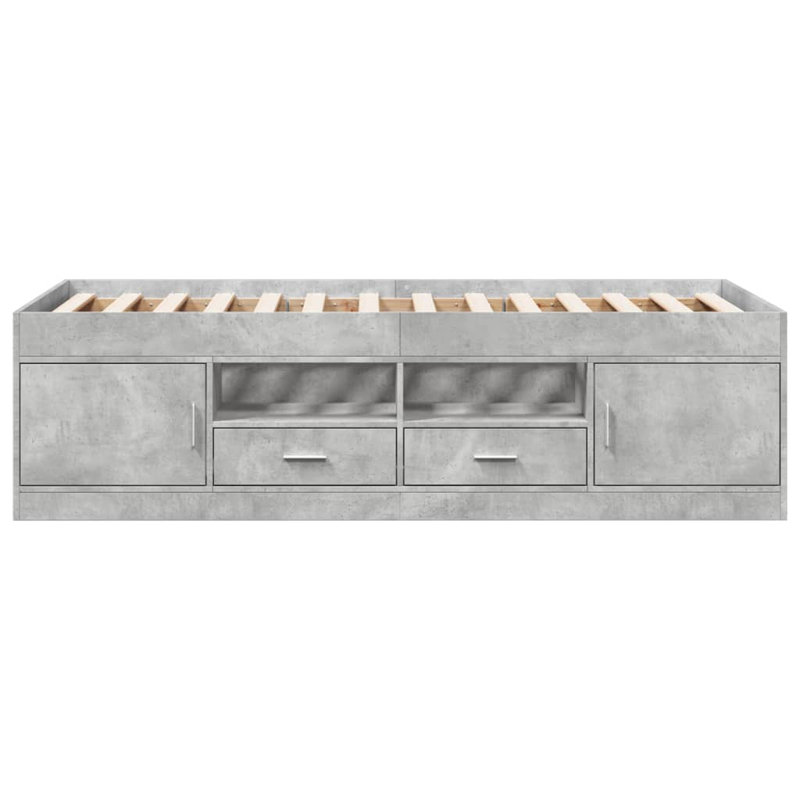 Vidaxl Daybed With Drawers Concrete Grey, European Single (90 x 200cm)
