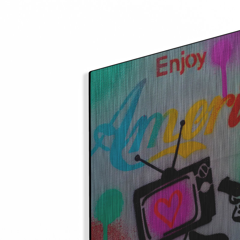 «Enjoy America» par Abstract Graffiti, art mural, H 24 po x l 16 po
