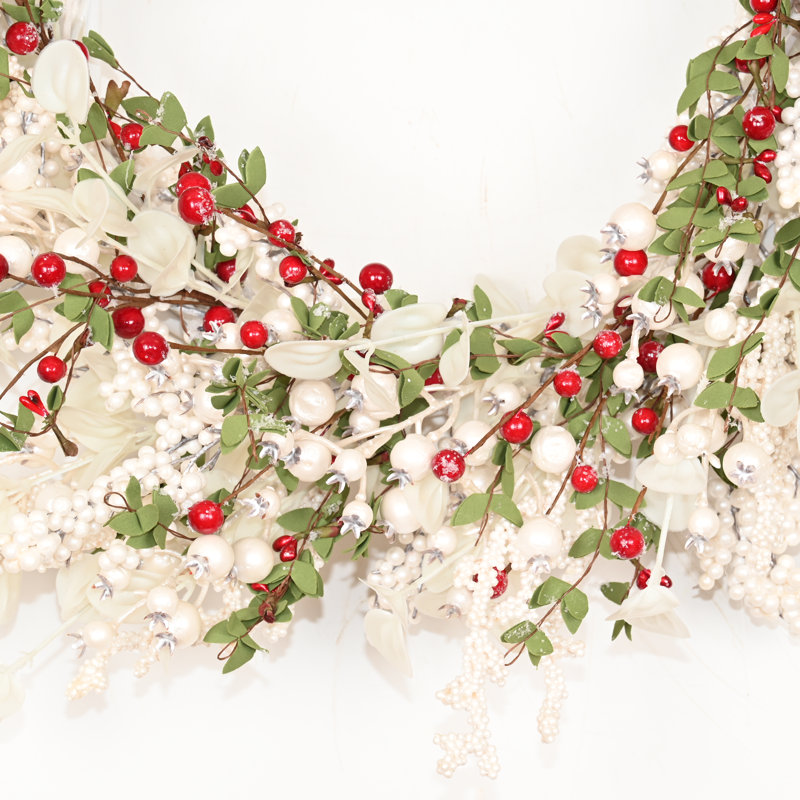 Couronne de fleurs artificielle 26 "pour Noël