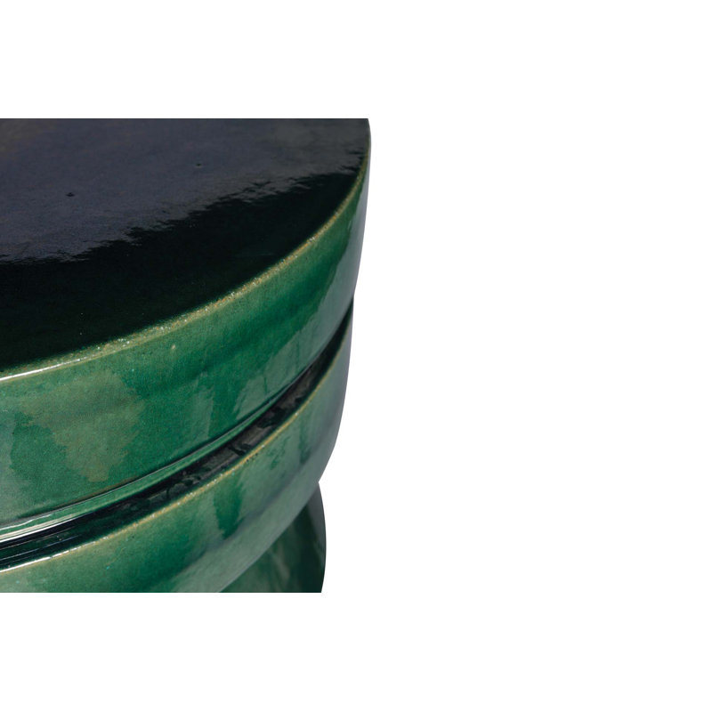 Provenance Signature Outdoor Round Side Table, Emerald