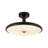 Traditional Vintage Acrylic Round Pleated Led Semi Flush Mount