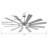 Large 12 Blades Ceiling Fan With Light, Modern Ceiling Fan For Indoor And Outdoor Use, Reversible Dc Motor, Dual Finish Blades In Silver & Walnut, Ceiling Fan With Remote-2143210144