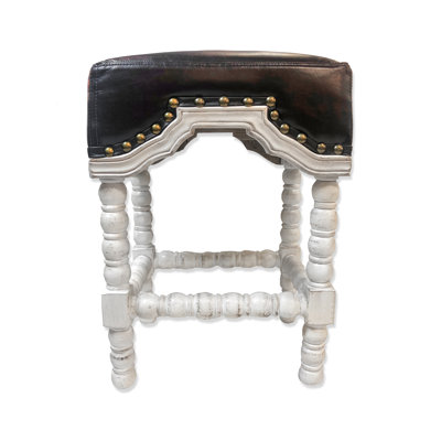 Marlo Upholstered Stool with Solid Wood Frame